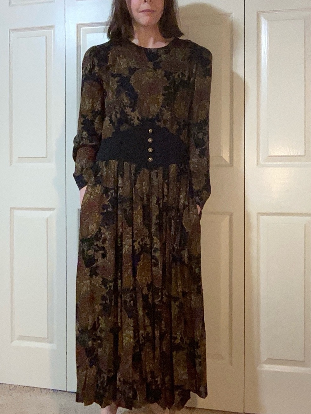 Vintage 90s Jessica Howard Paisley Dress